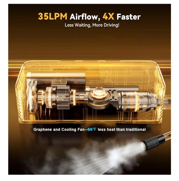 Tire Inflator Portable Air Compressor - Picture 3 of 10